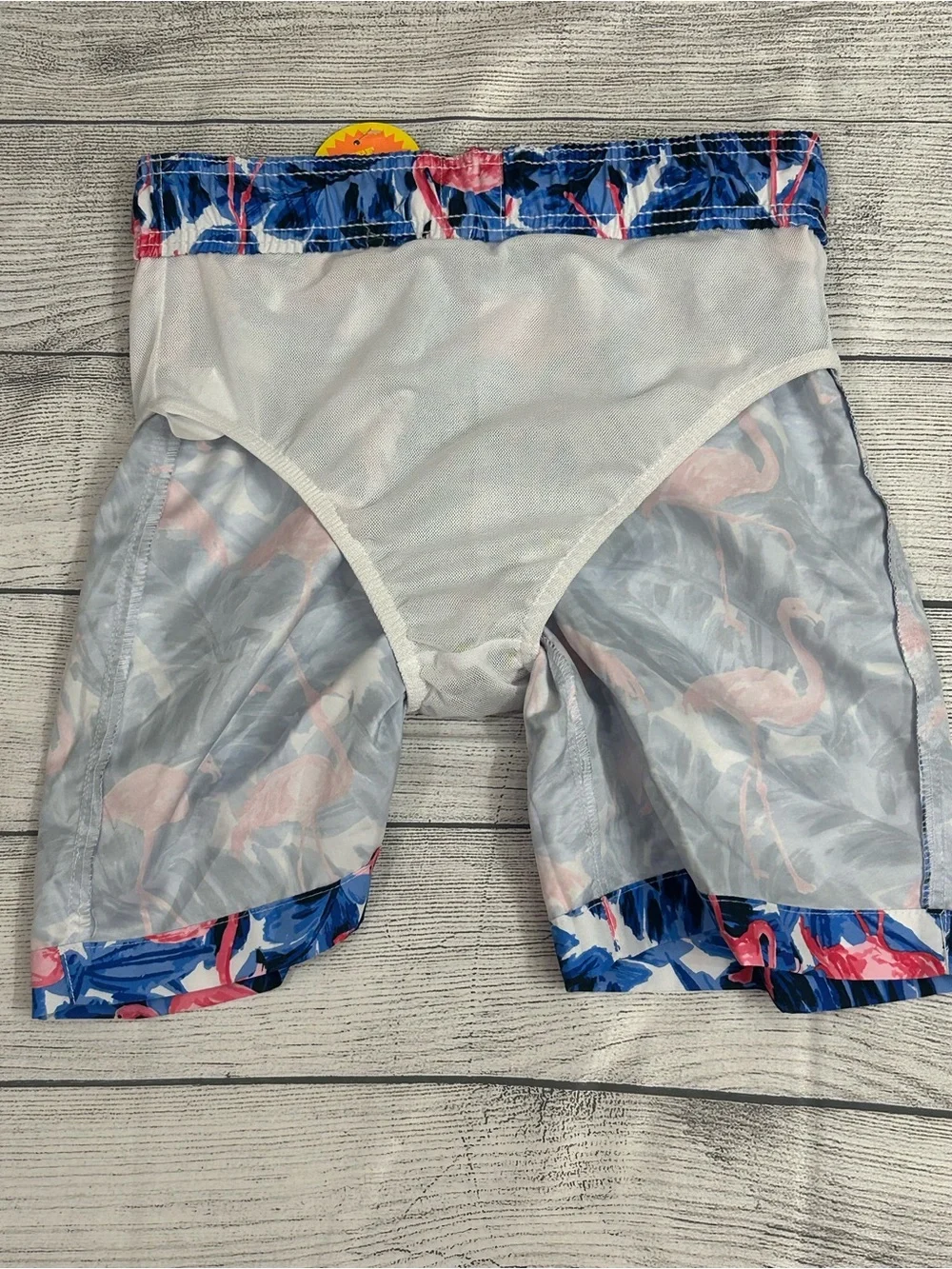 Children’s Place Flamingo swim trunks size L 10/12 boys NWT
